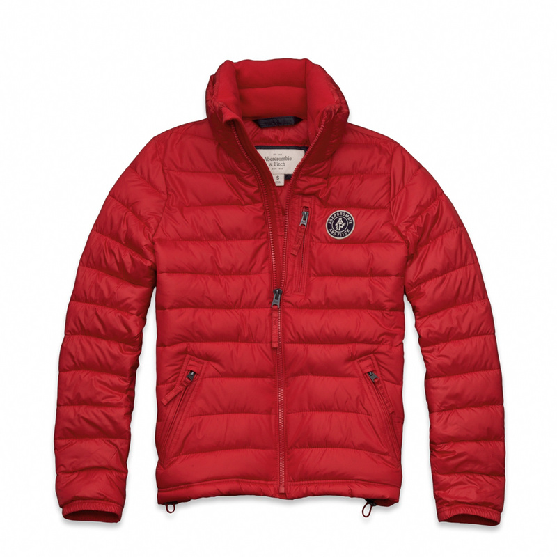 Abercrombie Fitch Hombres Newcomb Lago poco voluminoso Puffer Chaquetas AF7988